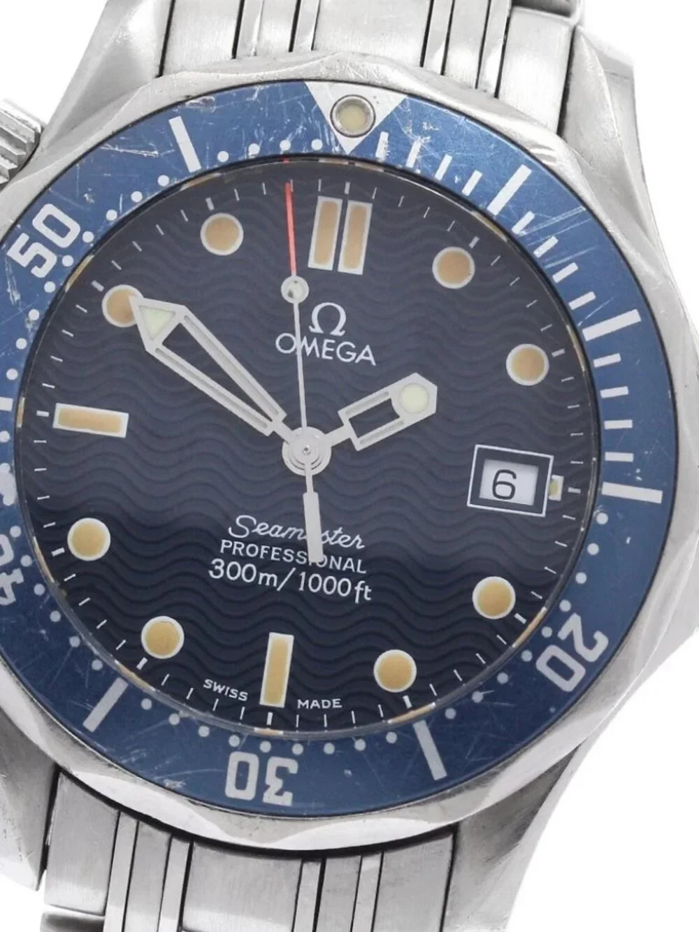 OMEGA Seamaster300 2561.80 Date Navy Dial Quartz Boy's Watch_961339